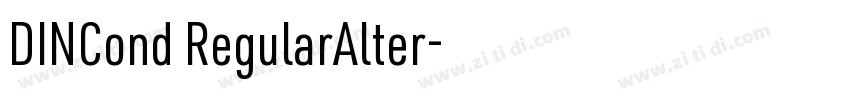 DINCond RegularAlter字体转换 DINCond RegularAlter字体转换